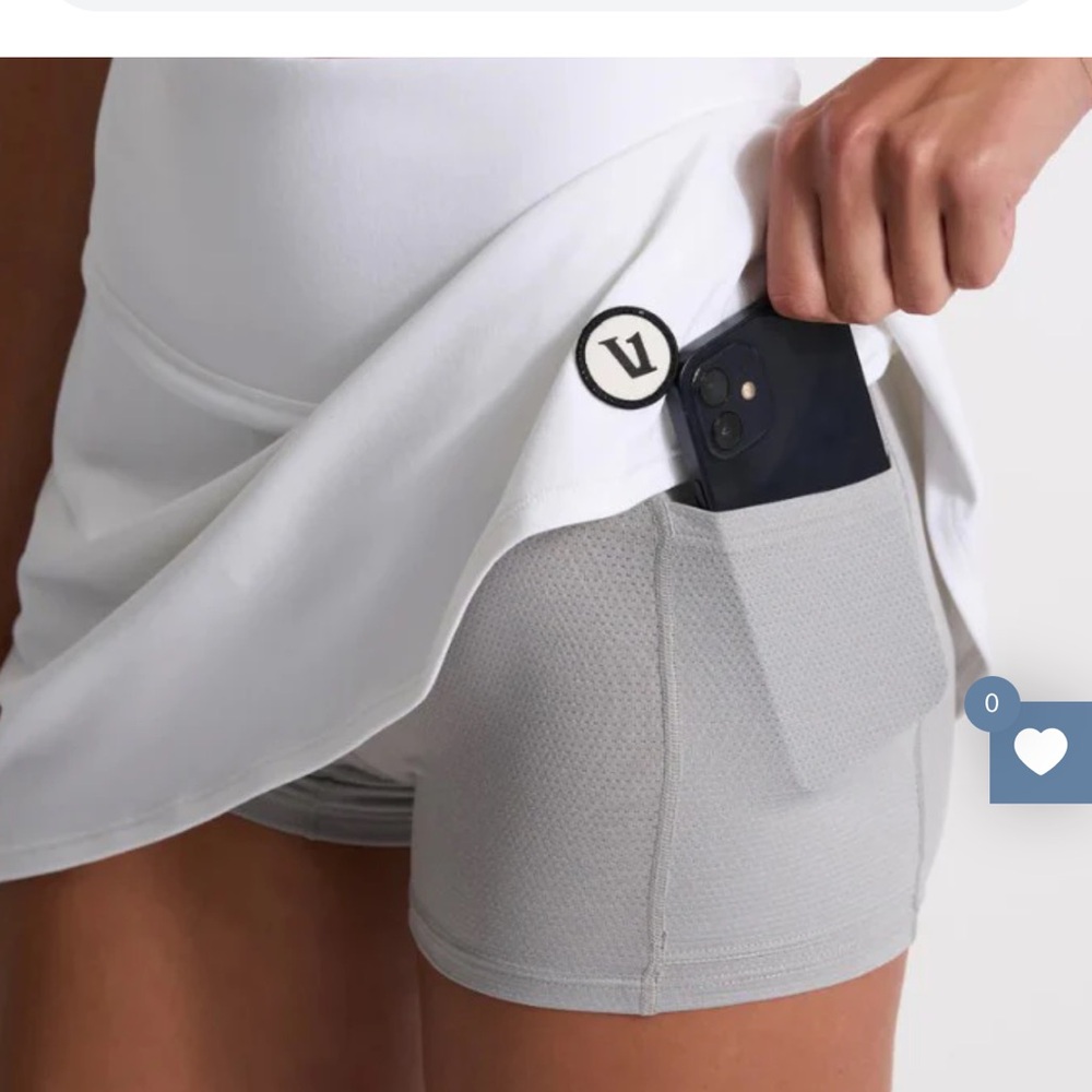 Vuori White Women's Tennis Skort